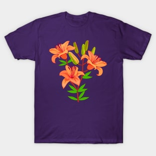 Red garden lilies T-Shirt